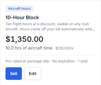 Flight package template